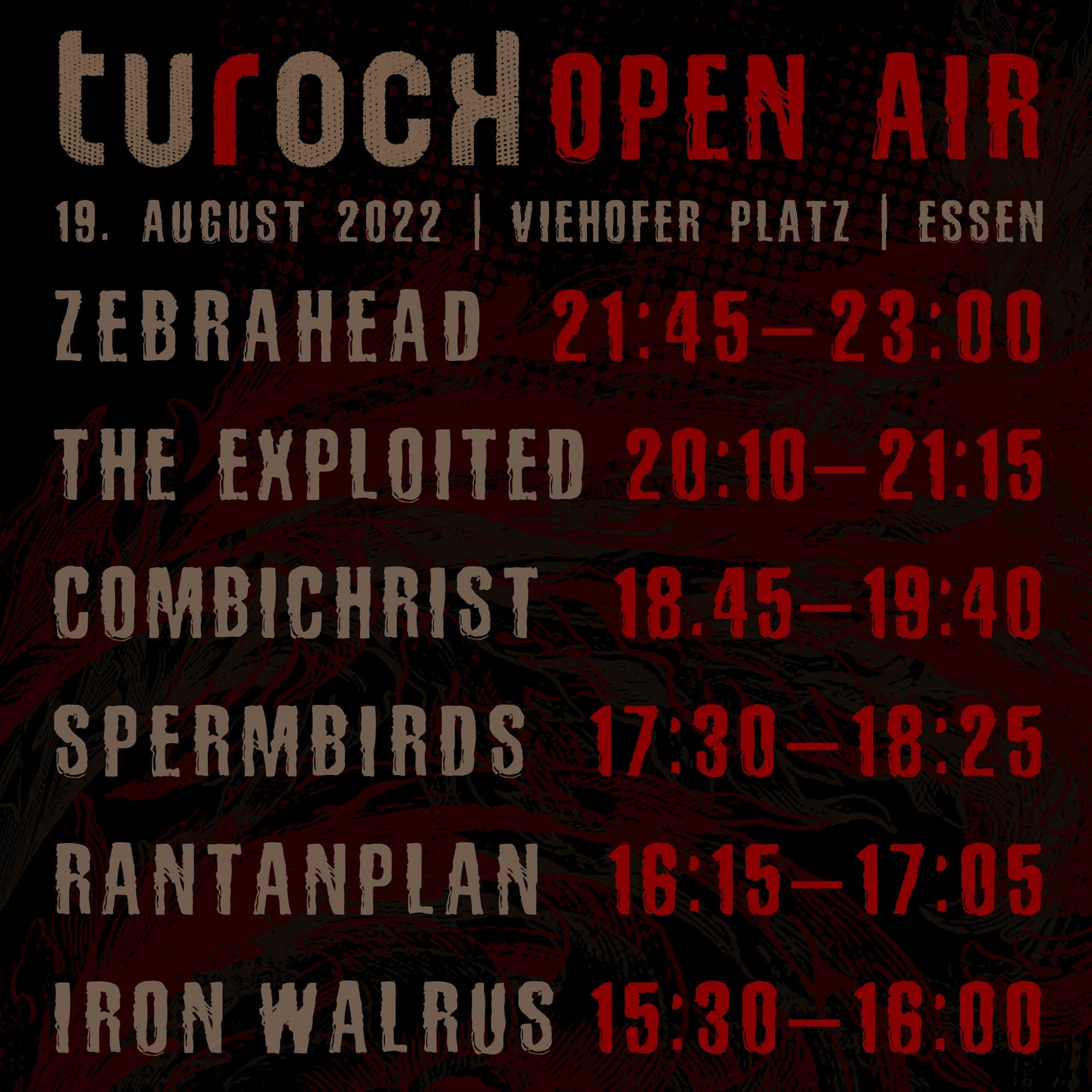 Turock Open Air 2022 Running Order/Timetable