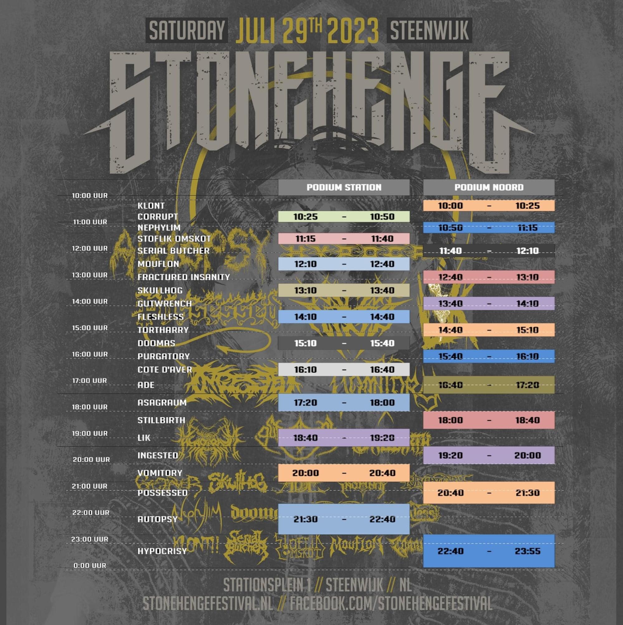 Stonehenge Festival 2023 Running Order/Timetable