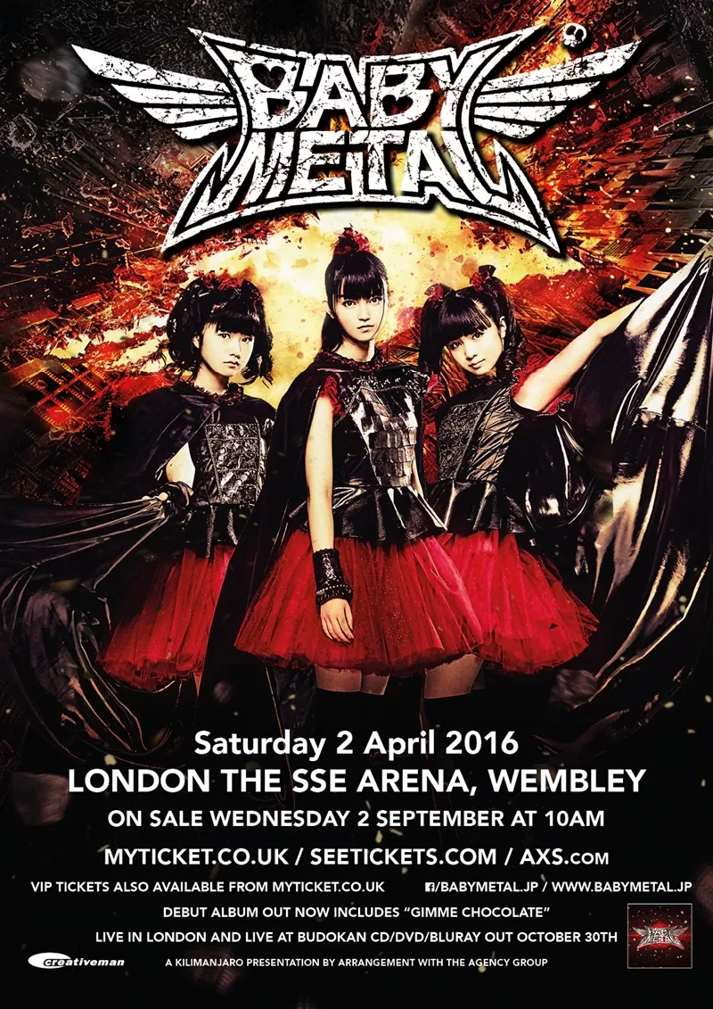 アイドル BABYL 2016 THE SEE ARENA WEMBLEY Baby Metal live at The SSE Arena Wembley on April 2nd