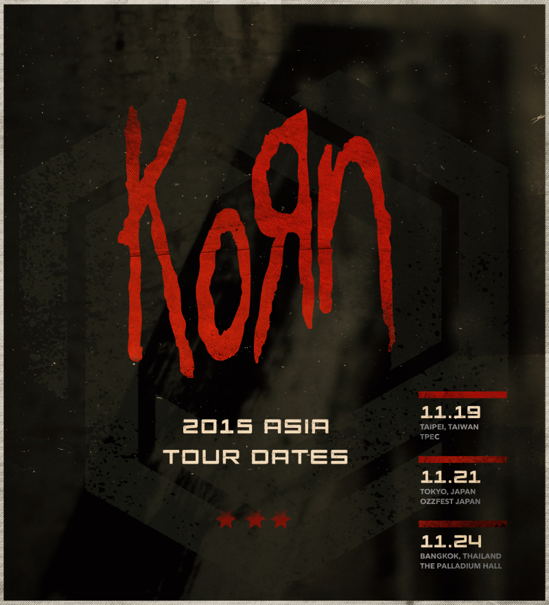 Korn - Asian Tour 2015 - 24/11/2015 - Bangkok - The Palladium - Thailand
