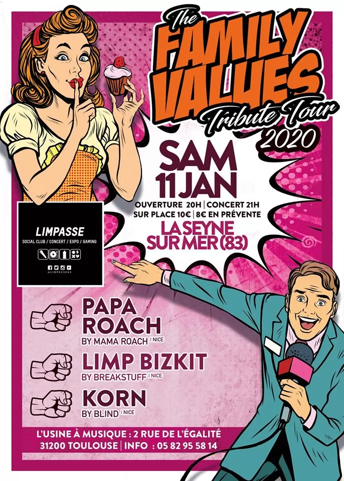 Family Values Tribute Tour 2020 11/01/2020 La SeynesurMer