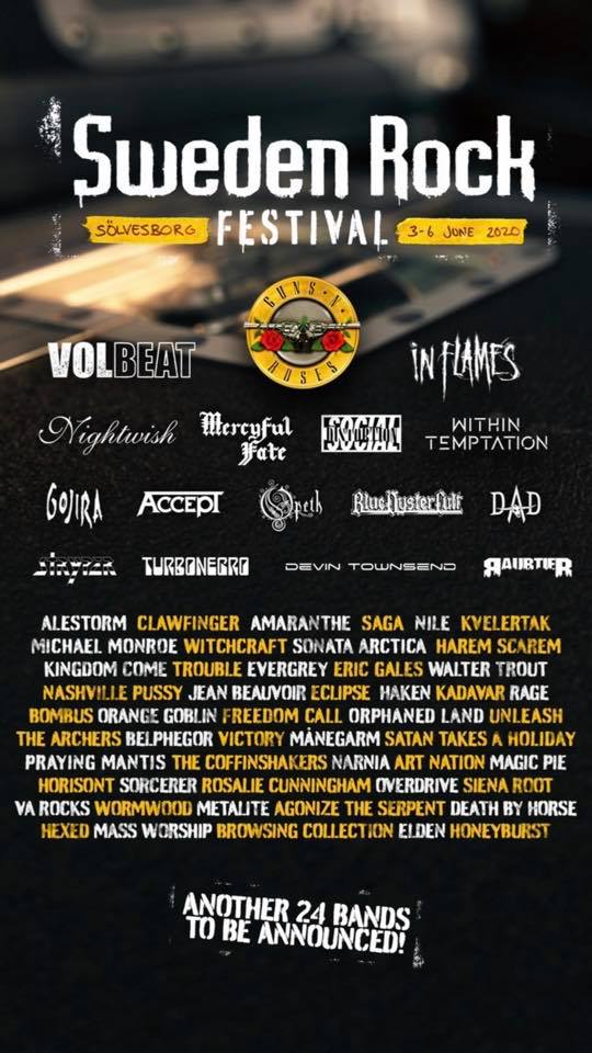 Sweden Rock Festival 2020 - xx/xx/2020 (4 days) - Sölvesborg - Sweden