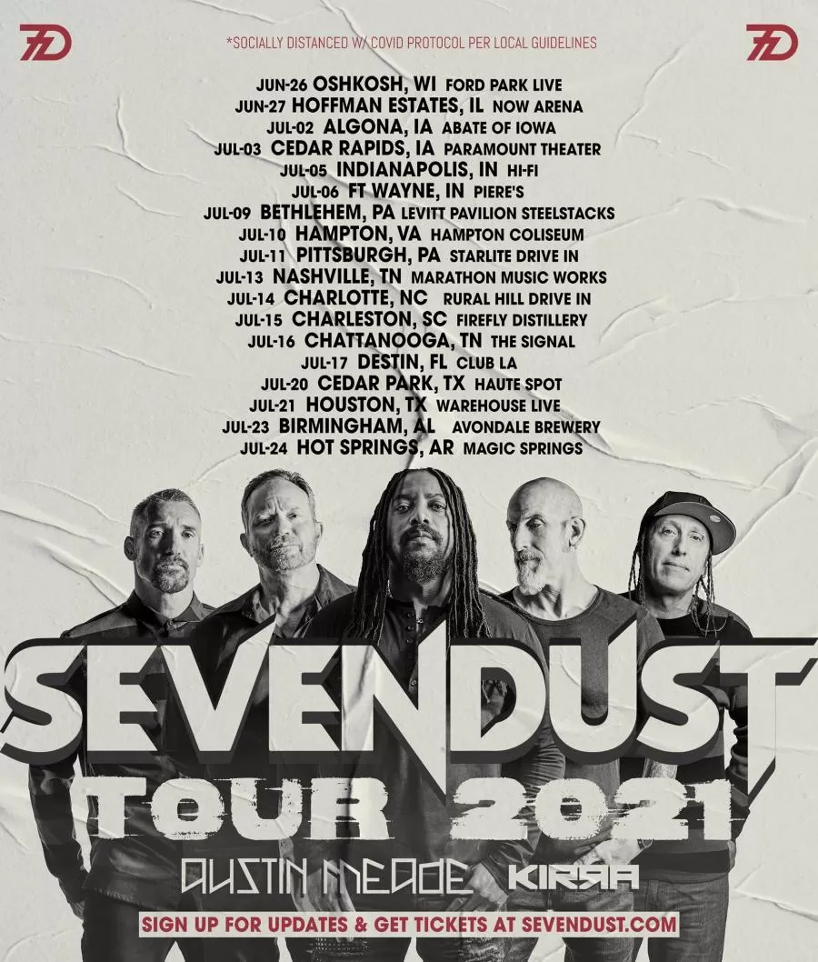 Event Sevendust - 03/07/2021 - Cedar Rapids - Paramount Theater