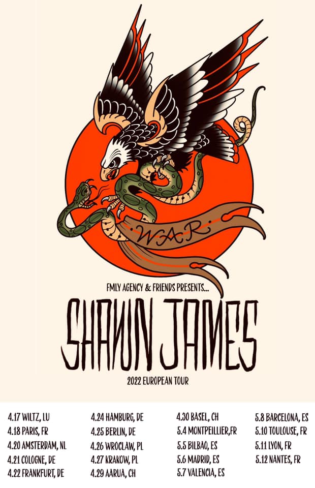 Shawn James Tour 2022 30/04/2022 Basel Sommercasino Switzerland