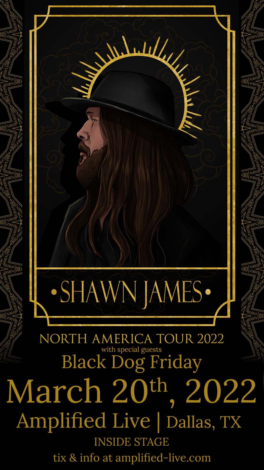 Event Shawn James 20/03/2022 Dallas Amplified Live United States