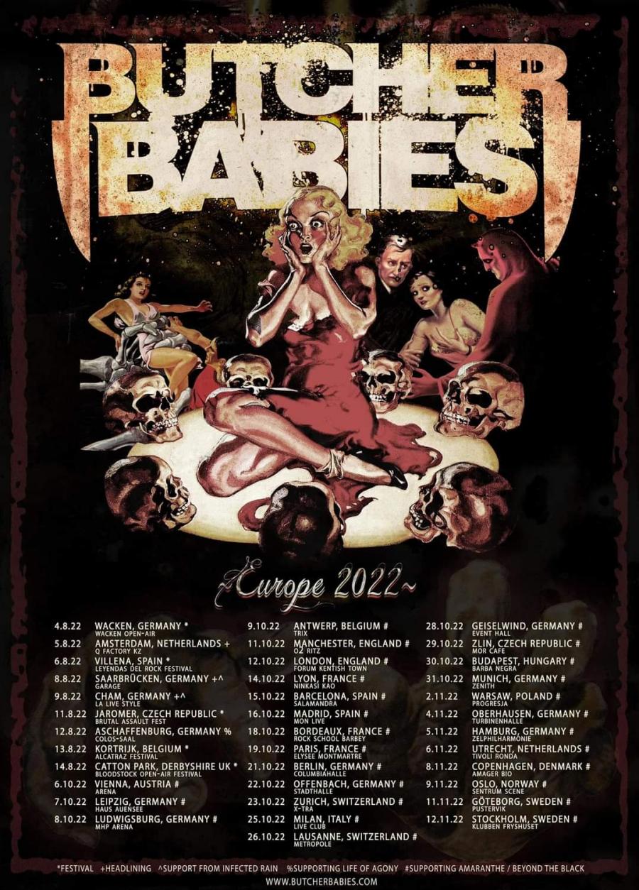 Event Butcher Babies 09/08/2022 Cham L.A. Eventhall Germany