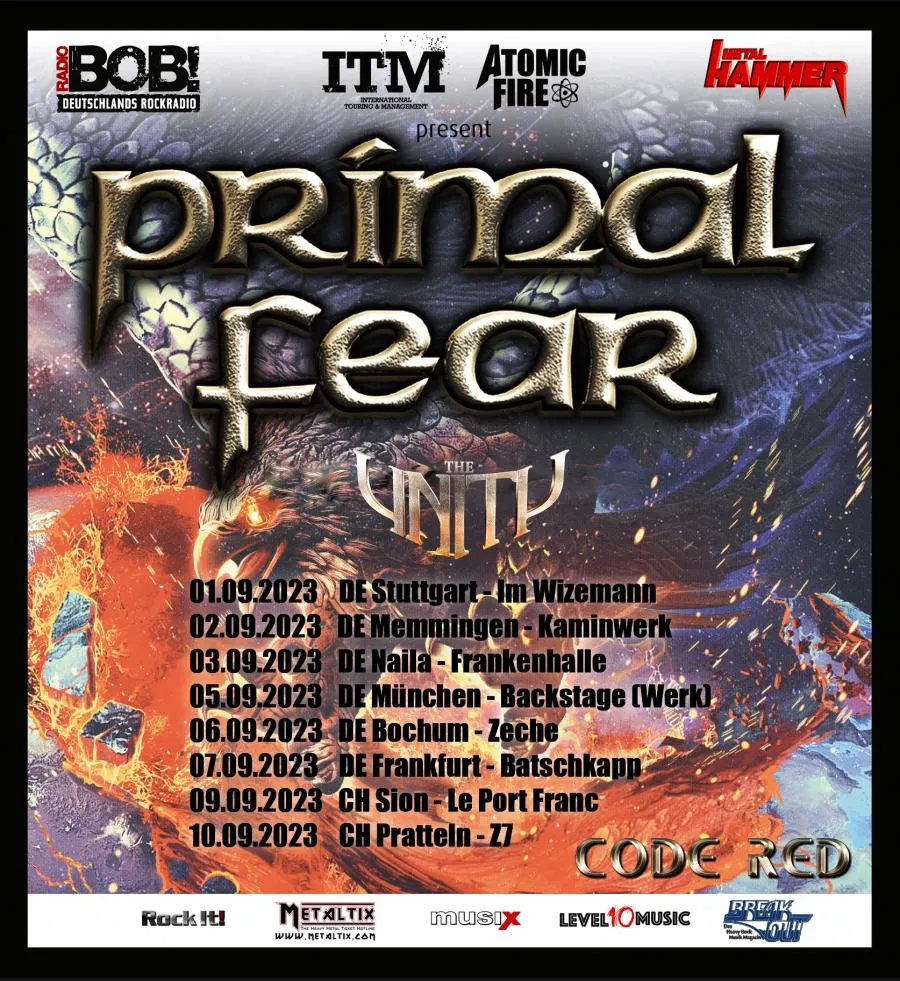 Event Primal Fear 02/09/2023 Memmingen Kaminwerk Germany