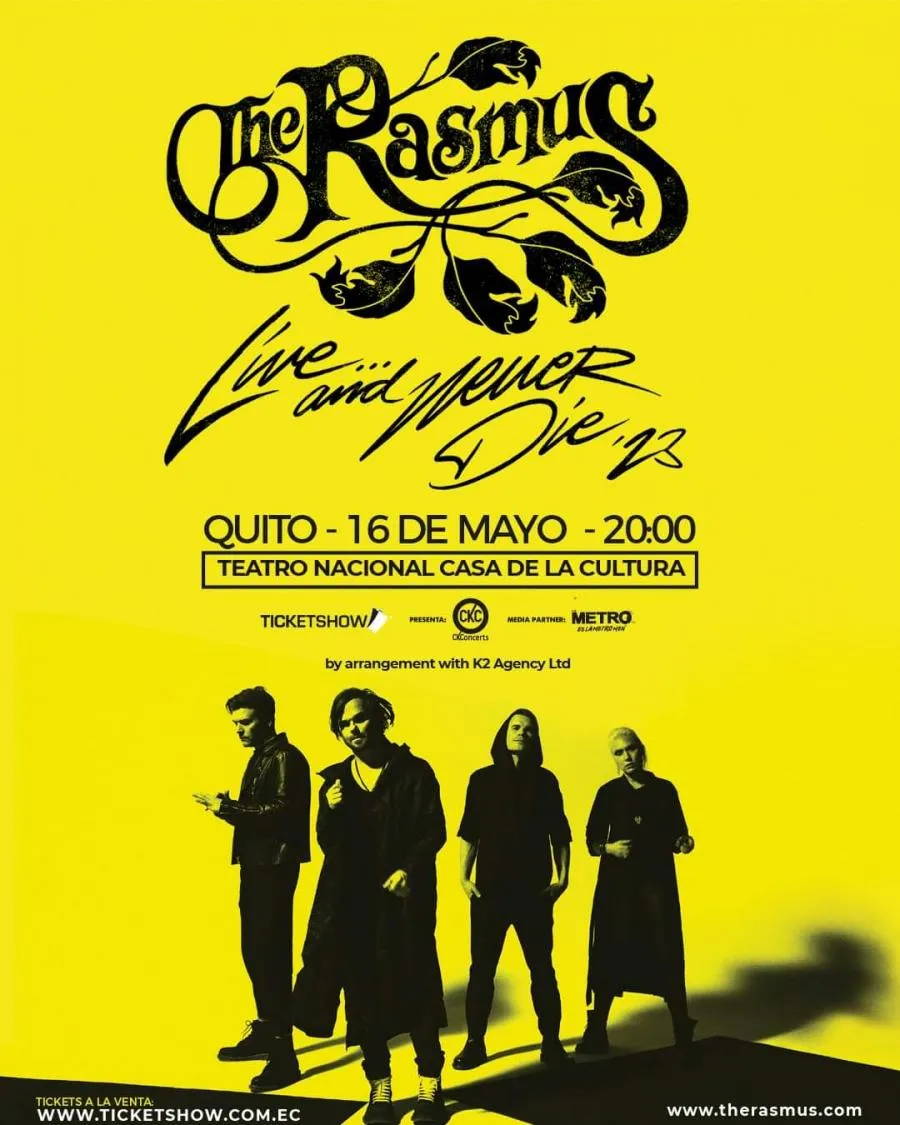 Event The Rasmus 16/05/2023 Quito Casa de la Cultura Ecuador
