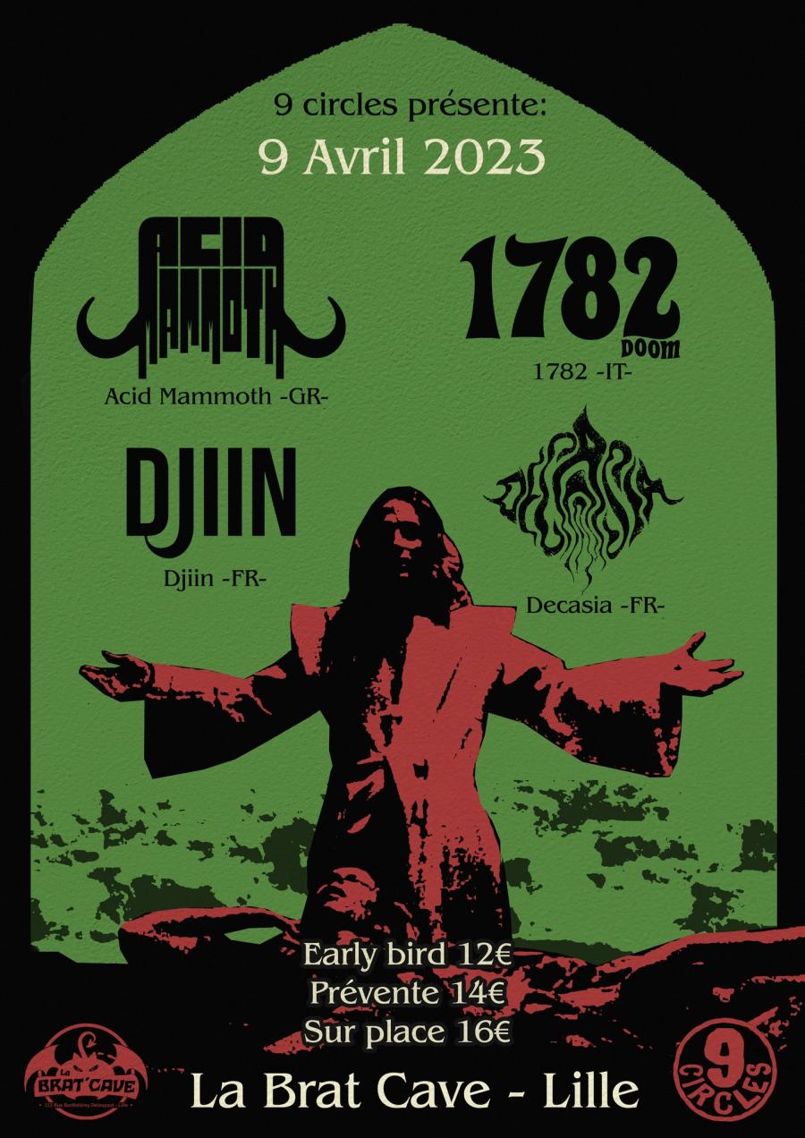 Event Acid Mammoth + 1782 09/04/2023 Lille La Brat Cave France