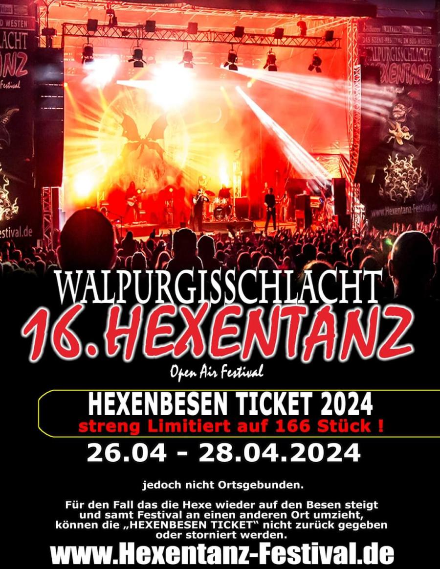 Hexentanz Festival 2024 - 26/04/2024 (3 days) - Großrosseln - Germany