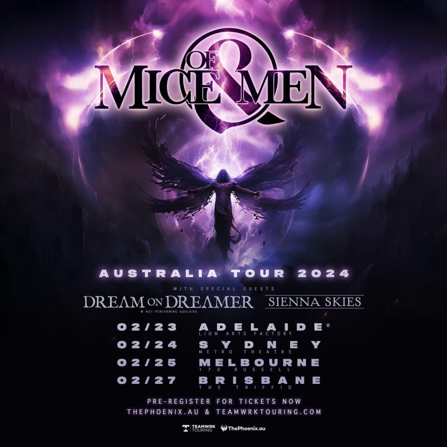 Event Of Mice & Men 25/02/2024 Melbourne 170 Russell Australia Rock Bands Coming To Australia 2025