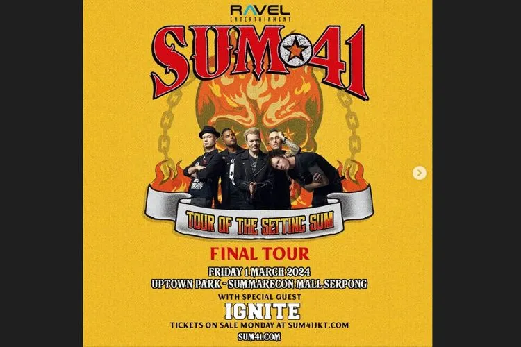 sum41 ポスター（Sum 41 Final Tour Europe 2024 Poster