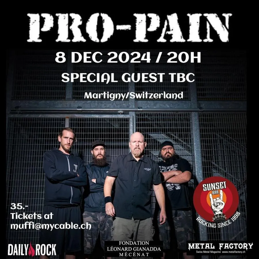 Event ProPain 08/12/2024 Martigny Sunset Switzerland