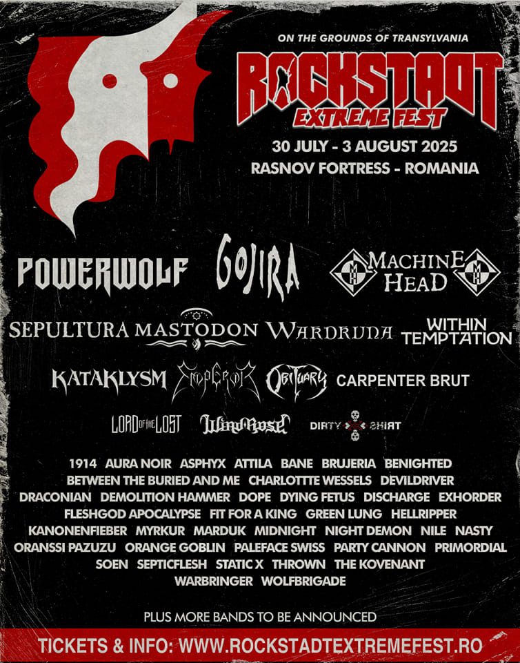 Rockstadt Extreme Fest 2025 - 30/07/2025 (5 days) - Râsnov - Romania