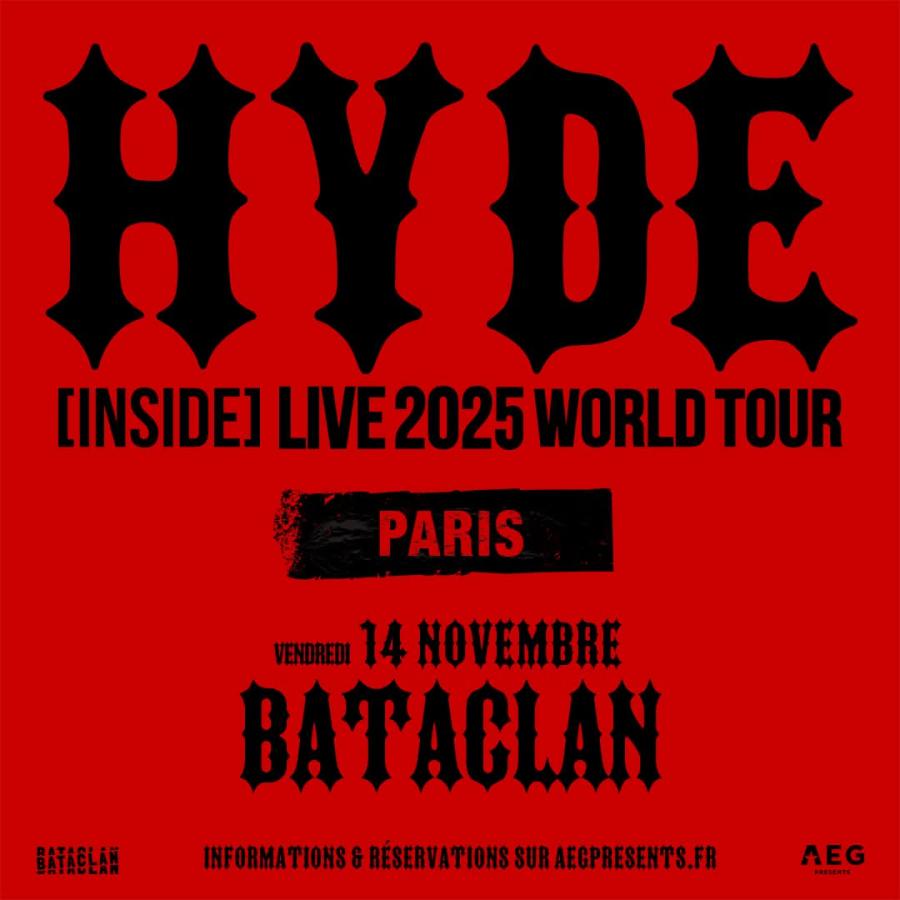 Hyde - [INSIDE] World Tour 2025 - 14/11/2025 - Paris - Bataclan