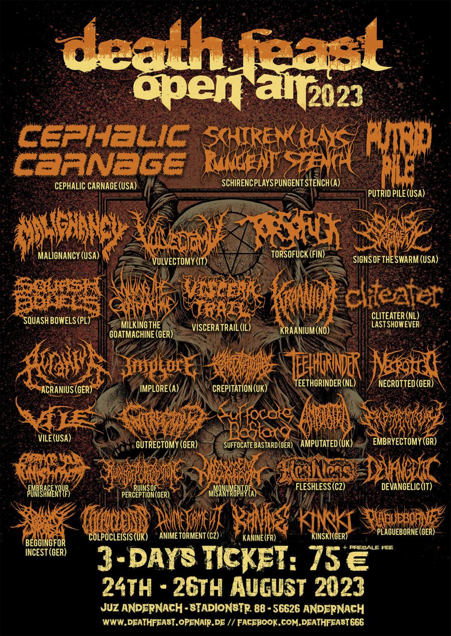 Deathfeast 2023 - 24/08/2023 (3 days) - Andernach - Germany