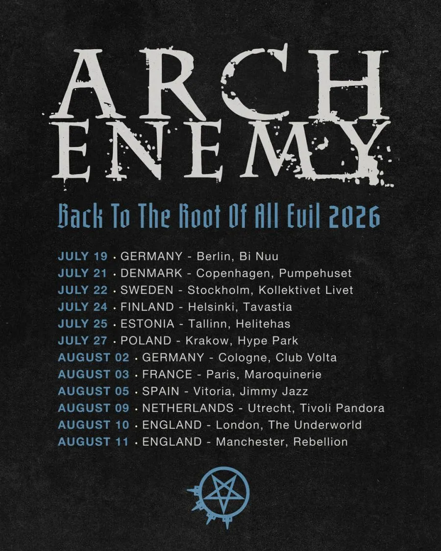 Arch Enemy - Back to the Roots of All Evil Tour 2026 - 11/08/2026